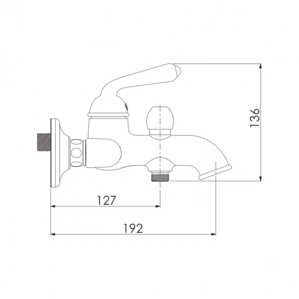 Смеситель для ванны Rose R0202Q