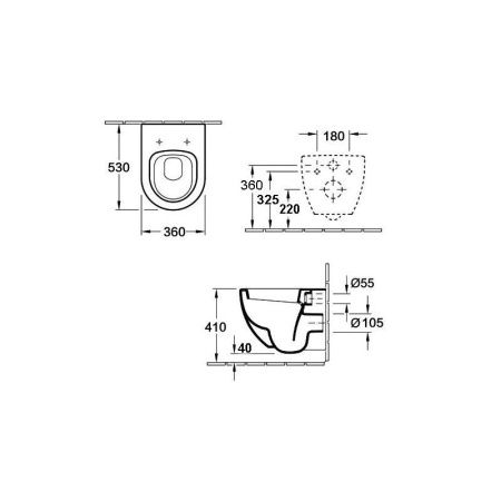 Унитаз подвесной ESBANO AMAPOLA (Белый глянец)
