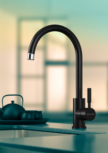 Смеситель для кухни Paulmark HOLSTEIN Ho212063-AN, антрацит