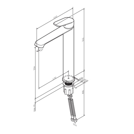 F8F92033 Func Смеситель для умывальника AM.PM высокий, белый