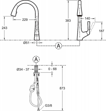 Смеситель для мойки Jacob Delafon Malleco E562-CP Хром