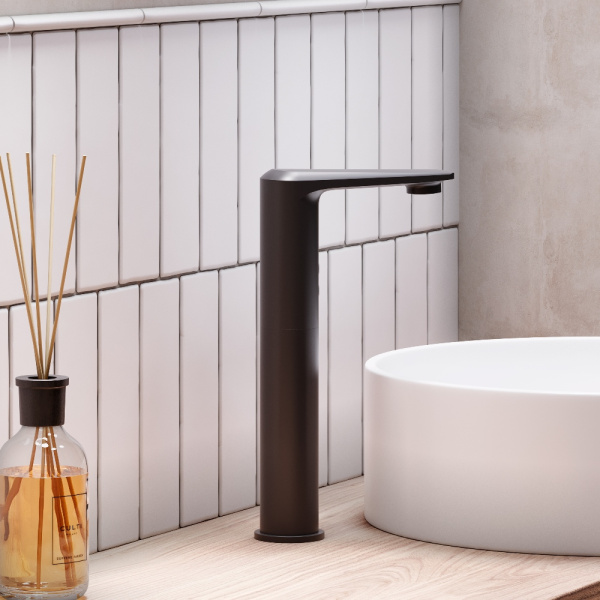 770280300 Jupiter Смеситель для умывальника Damixa, высокий, чёрный