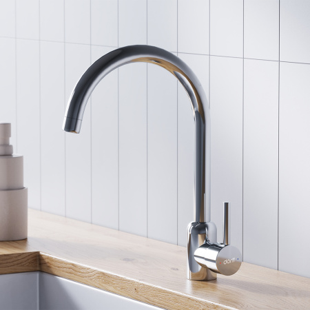 D3007000 Logic Кухонный смеситель Dorff поворотный, хром