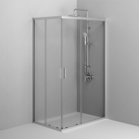 W90G-403-120280-MT Gem Душевое ограждение AM.PM прямоугольн.,раздвиж.двери 120x80 хром мат.,стекло прозрачное