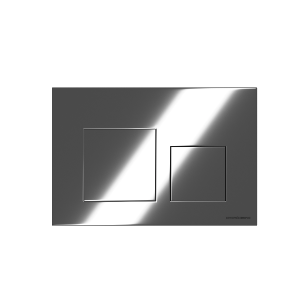 Система инсталляции для унитазов CERAMICANOVA Balance с кнопкой смыва Square, цвет хром глянцевый, с креплениями, CN121002CH