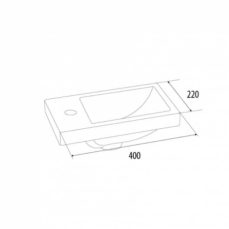 Тумба с раковиной IDDIS Torr 40 подвесная белая полки слева (TOR40W1i95K)