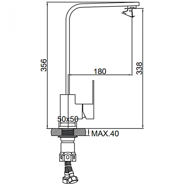 Смеситель для мойки Ledeme H733 L74033