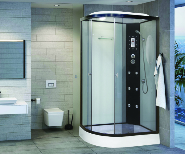 Душевая кабина Niagara Ultra NG-1903-01R (120х80х220) низкий поддон(16см),черный,стекло тонированное,4 места