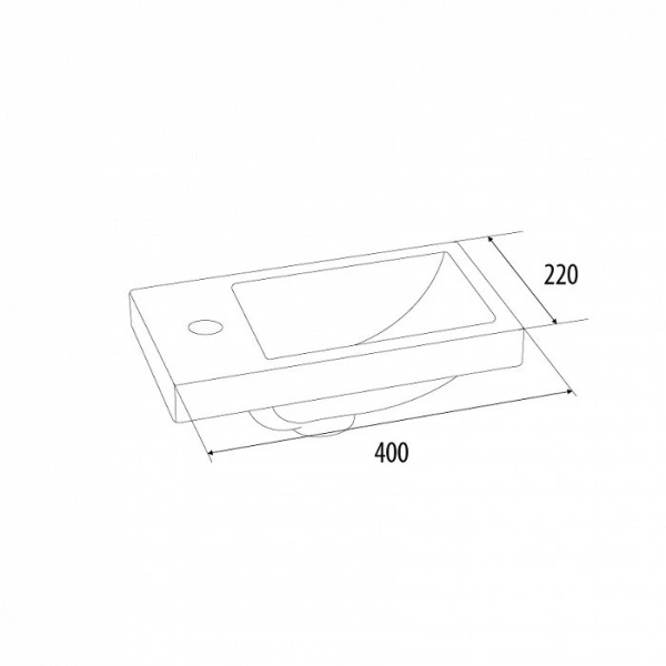 Тумба с раковиной IDDIS Torr 40 подвесная белая полки слева (TOR40W1i95K)