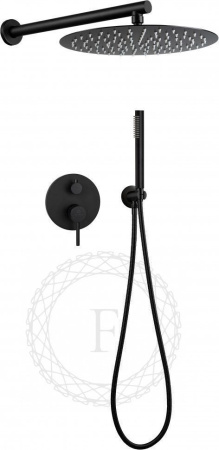 Душевая система скрытого монтажа FILARETE Roun FL1023 (Черный матовый)