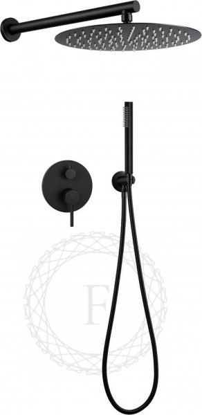 Душевая система скрытого монтажа FILARETE Roun FL1023 (Черный матовый)