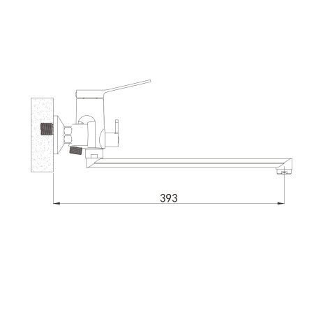 Смеситель для ванны Shevanik S6222, хром