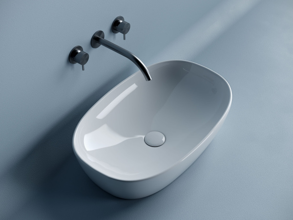 Умывальник чаша накладная овальная Ceramicanova Element 600*380*140мм, Белый, CN5039