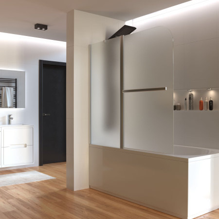 Душевая шторка на ванну Taliente TA-1214MP(L) 120х140 стекло рифленое 6 мм