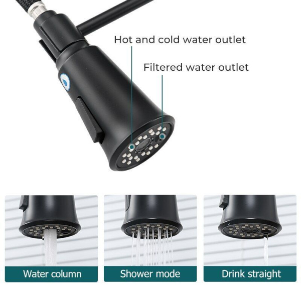 Смеситель для кухни с подключением фильтра питьевой воды Gappo G4398-66