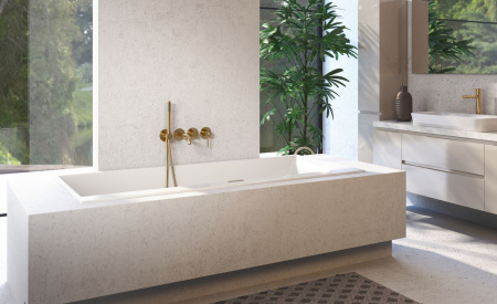 Встраиваемый смеситель для ванны TIMO Saona 2314/17YSM, матовое золото