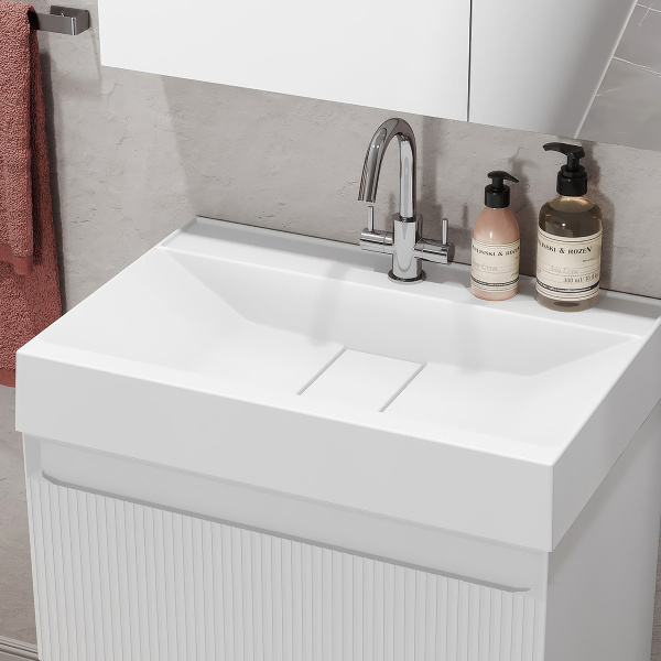 Умывальник Belux Бёрн 800, Белый матовый (Solid Surface)