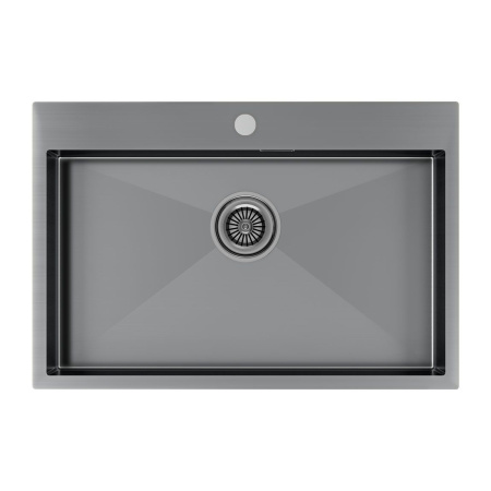 Мойка Paulmark KRONER 75 PM217551-GM 510х750х200 мм, нержавеющая сталь, вороненая сталь