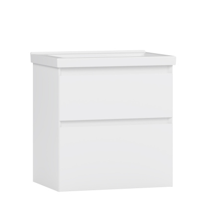 Тумба под умывальник Belux Киото подвесная 60, белый глянцевый