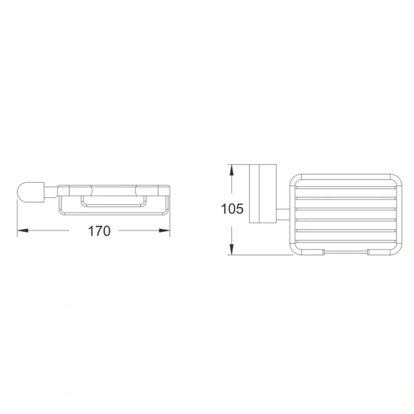 Мыльница Rose RG1704H, черный