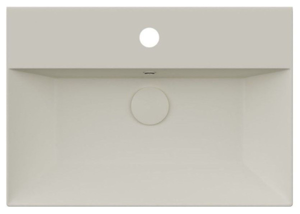 Раковина ISVEA SistemaZ Frame накладная 600*420*132 1 цвет слоновая кость матовый 10SF50060SV-2K