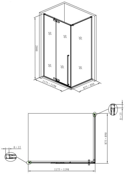 Душевой уголок Allen Brau Fantasy 120x90 3.11003-00 хром