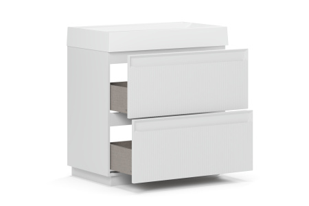 Тумба под умывальник Belux Базель напольная 80-02, Белый матовый