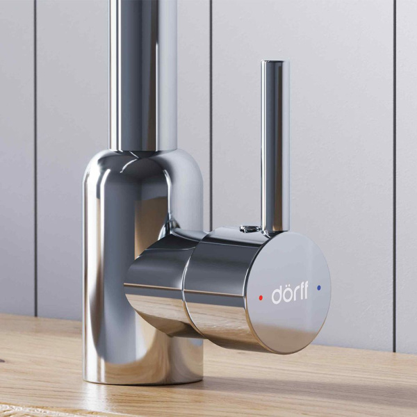 D3007000 Logic Кухонный смеситель Dorff поворотный, хром