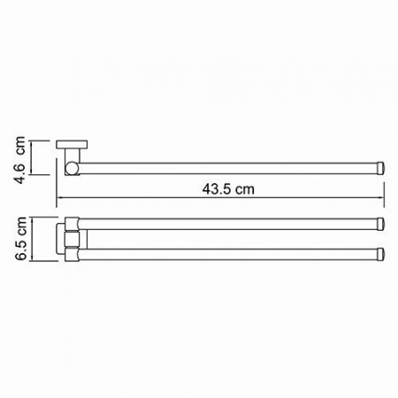 Держатель полотенец двойной WasserKRAFT Lippe K-6531