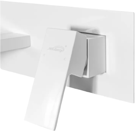 Смеситель встраиваемый для раковины Hansberge H688 Белый глянец