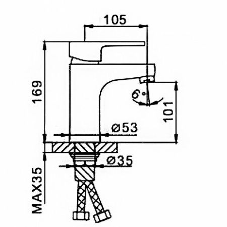 Смеситель для умывальника Frap F1030-4