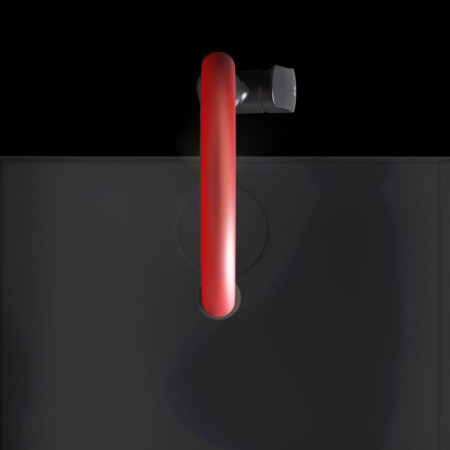 F8007828_xxx Like, Смеситель для кухни AM.PM с каналом для питьевой воды и гибким изливом, черн., красный