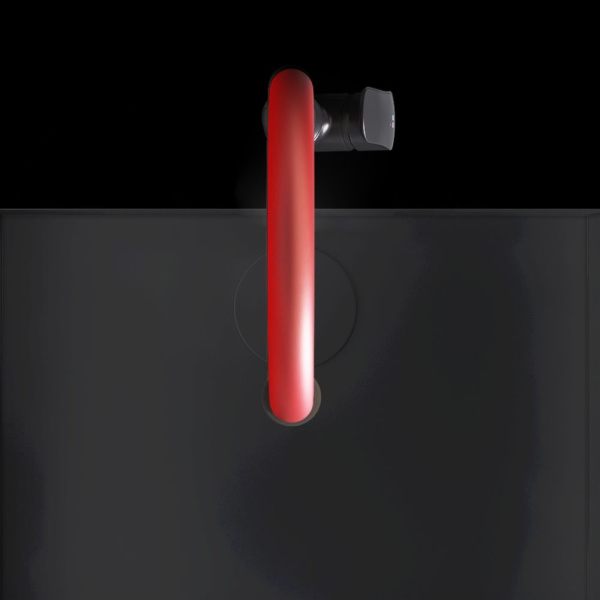 F8007828_xxx Like, Смеситель для кухни AM.PM с каналом для питьевой воды и гибким изливом, черн., красный