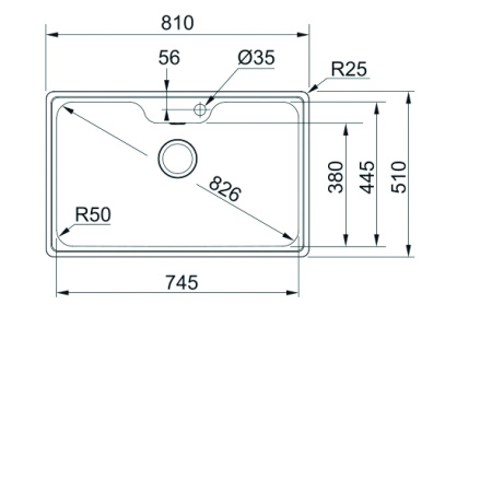 Кухонная мойка FRANKE 101.0689.879 из нержавеющей стали ВСX 610-81 TL (стоп-вентиль в комплекте)