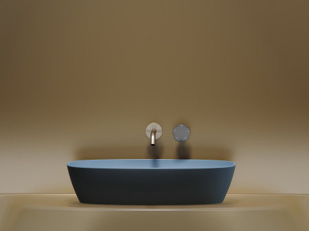 Умывальник чаша накладная овальная Ceramicanova Element 600*380*138мм, Голубой матовый, CN6049ML