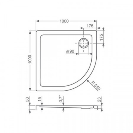 Поддон Roltechnik FLAT ROUND 100 R55 8000117