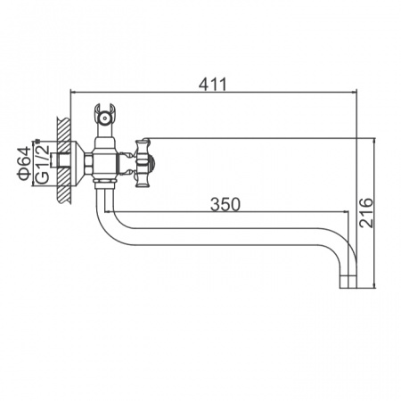 Смеситель для ванны Ledeme H11 L2611-2