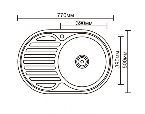 Кухонная мойка Ledeme L87750-6R 50x77