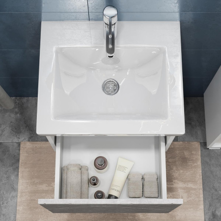 Тумба под раковину подвесная VIGO Geometry 032 бетон, 50 см