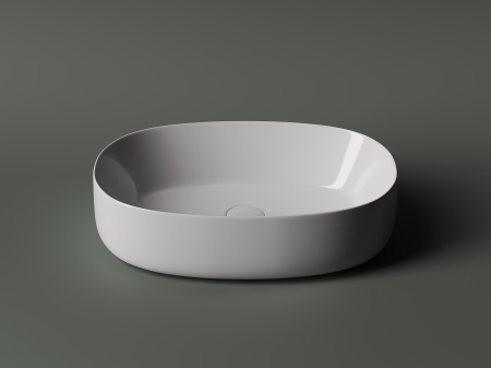 Умывальник чаша накладная овальная Ceramicanova Element 540*350*145мм, Белый, CN5023