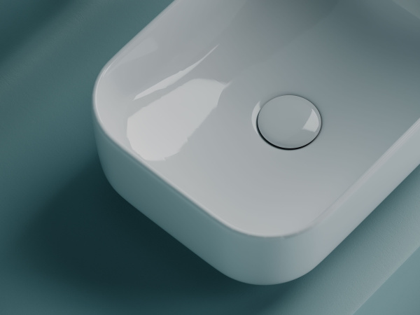 Умывальник чаша накладная прямоугольная Ceramicanova Element 400*305*140мм, Белый, CN5042