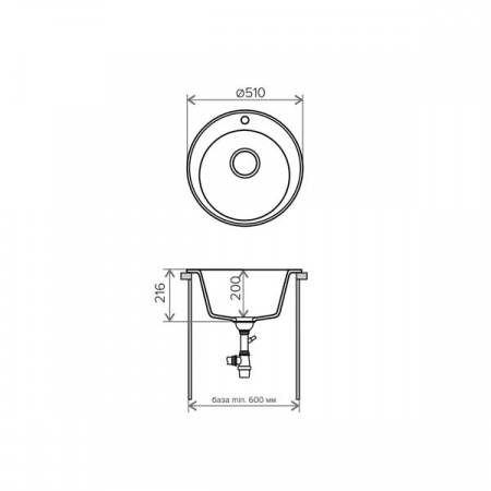 Кухонная мойка Tolero R-108 51x51 коричневый