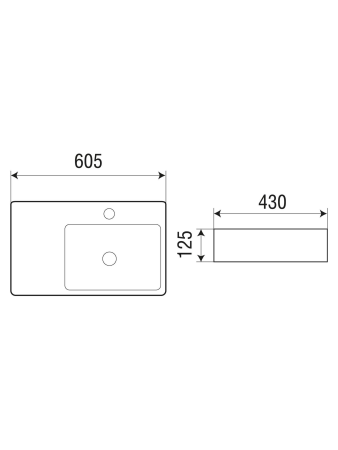 Раковина накладная WeltWasser WW SK ELBACH 2223 R