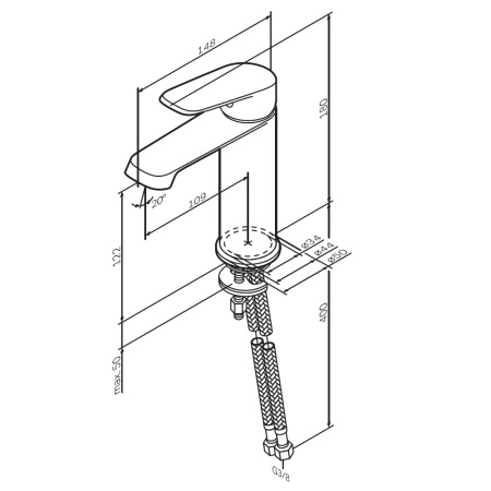 F8F02122 Func Смеситель для умывальника AM.PM, черный