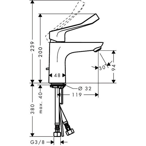 Смеситель для умывальника Hansgrohe 31911000