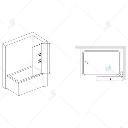 Шторка на ванну RGW SC-54 03115408-11 прозрачное стекло, хром
