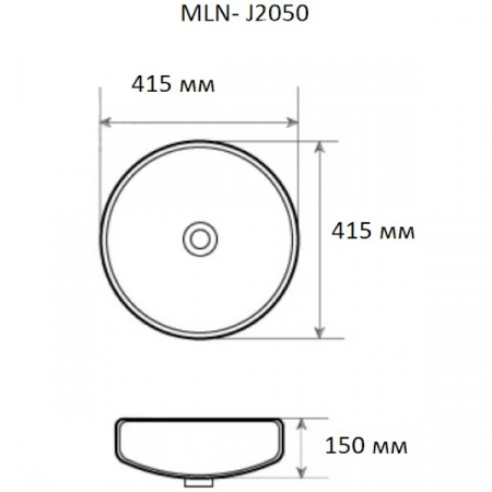 Раковина MELANA MLN- J2050 (серебро)