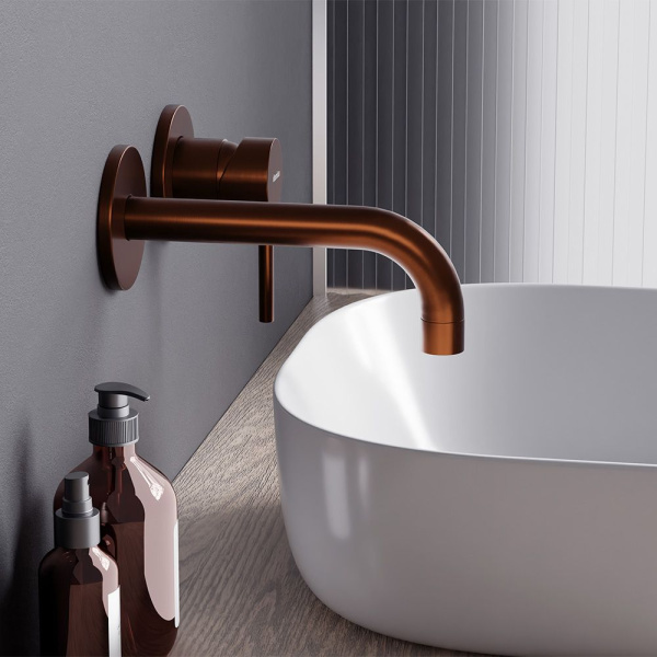 360260500 Scandinavian Pure Смеситель для умывальника Damixa монтируемый в стену, розовое золото