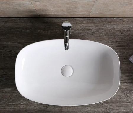 Раковина CR0063 накладная, белая, прямоугольная 600х385х135 Ceruttispa