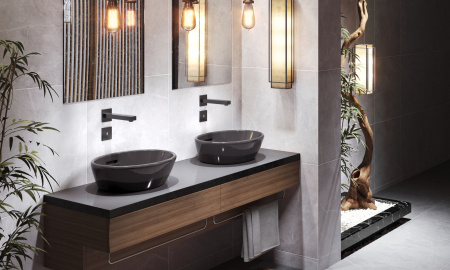 Встраиваемый сенсорный смеситель для раковины TIMO Selene 2073/03SM, черный